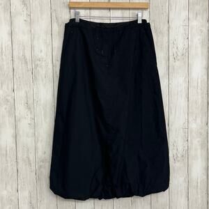 Mexx Navy Blue Adjustable Lightweight Lined Grunge Plain Midi Skirt